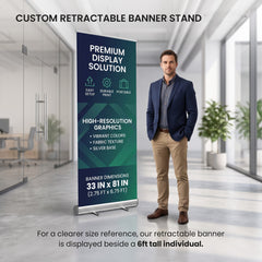 Custom Retractable Banner Stand, Personalized Roll Up Banner, Event Business Display Sign, Promotional Marketing Banner for Trade Shows