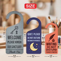 Custom Door Hanger, Personalized Doorknob Sign, PVC Door Knob Hanger Sign, Do Not Disturb, in Session, in a Meeting, Please Knock