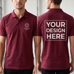 Custom Logo Polo Shirt, Front and Back Logo Design, Company Uniform for Staff, Business Team Apparel, Church Groups and Golf Event Polo