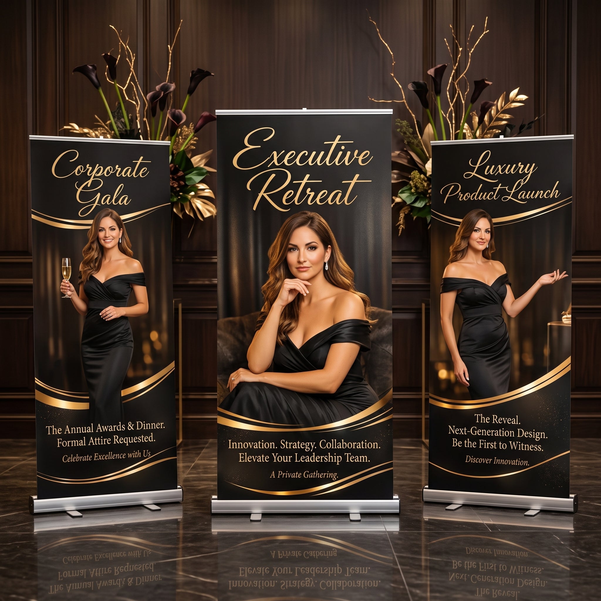 Custom Retractable Banner Stand, Personalized Roll Up Banner, Event Business Display Sign, Promotional Marketing Banner for Trade Shows
