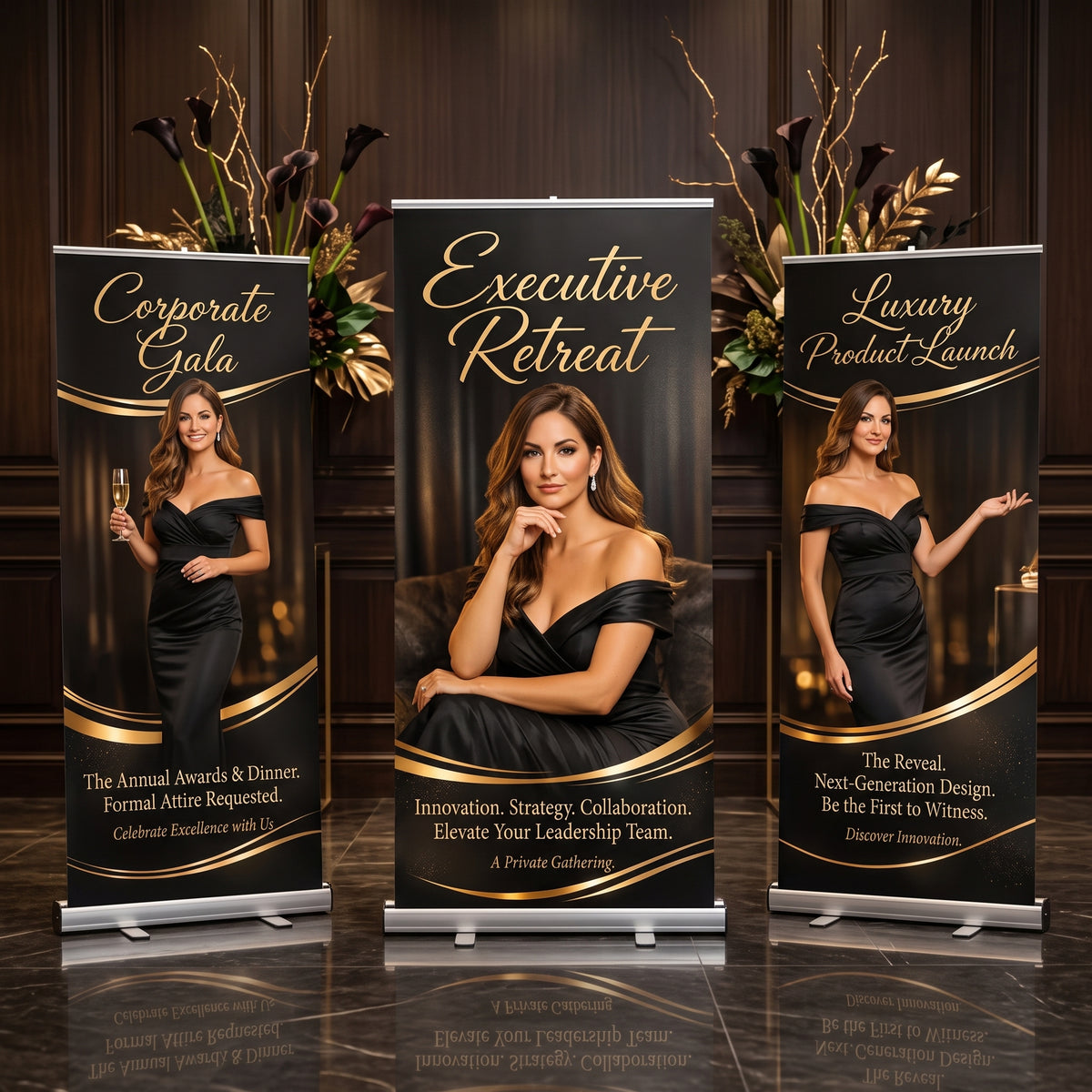 Custom Retractable Banner Stand, Personalized Roll Up Banner, Event Business Display Sign, Promotional Marketing Banner for Trade Shows
