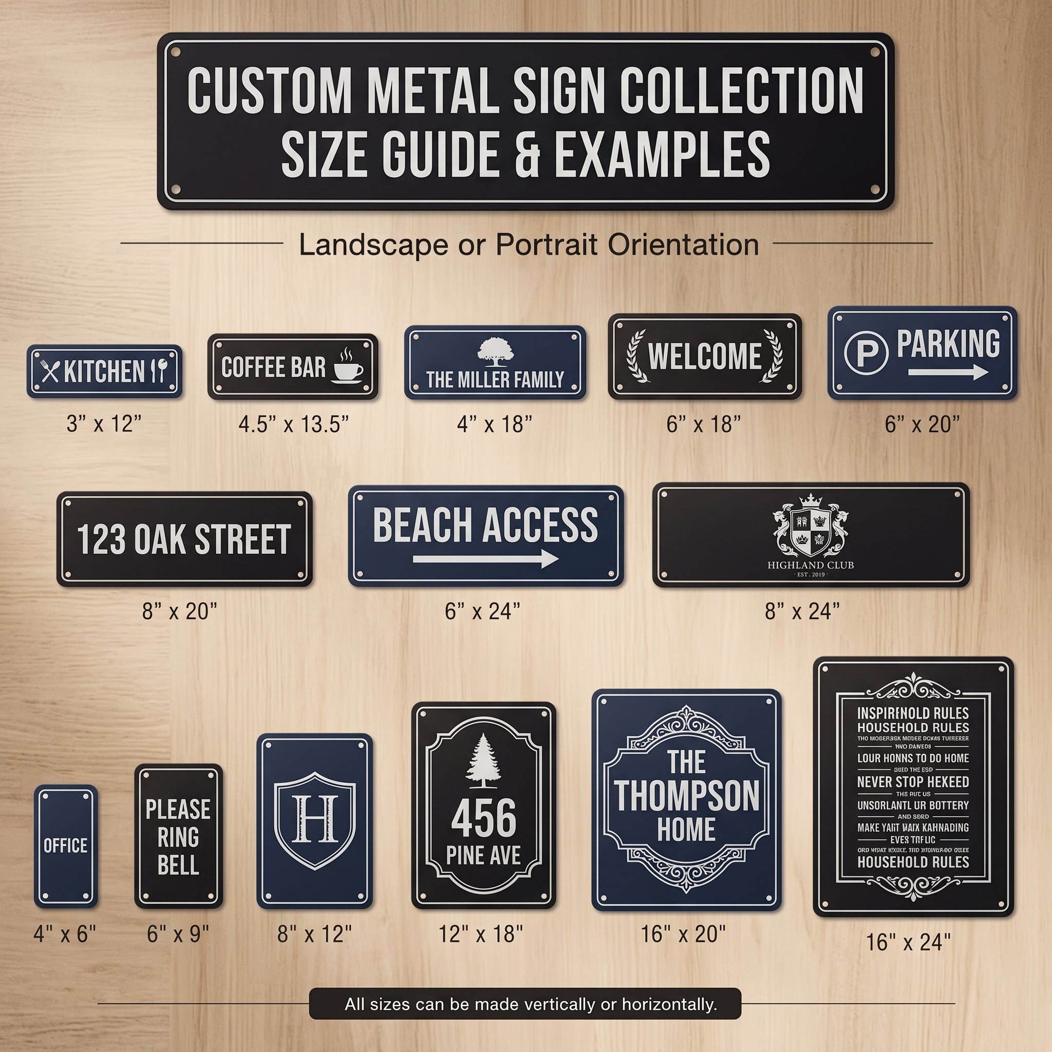 Custom Metal Sign with Text, Personalized Aluminum Sign for Home Business Events, Custom Wall Decor, Home Wall Plaque, Housewarming Gift