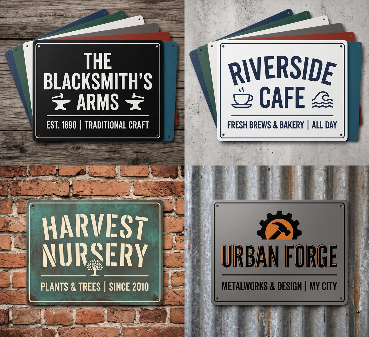 Custom Metal Sign with Text, Personalized Aluminum Sign for Home Business Events, Custom Wall Decor, Home Wall Plaque, Housewarming Gift