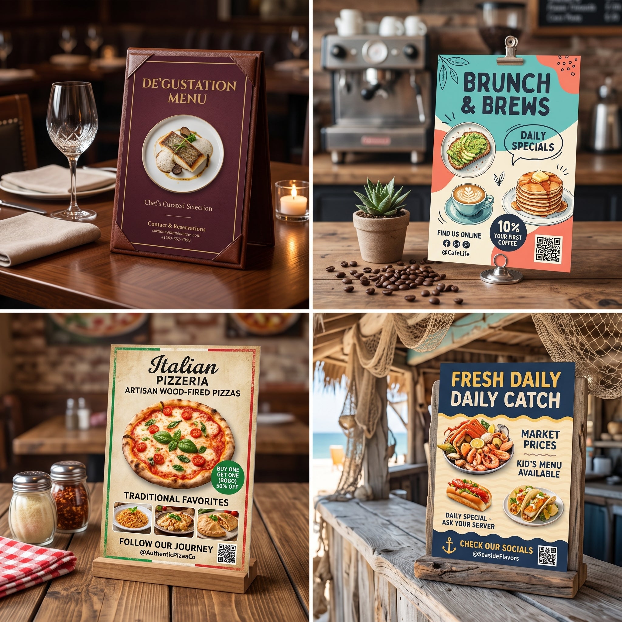 Custom Restaurant Menu Card Printing Services – High Quality & Fully Customizable Layouts