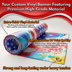 Custom Vinyl Banner 13oz – Heavy Duty Waterproof & UV Resistant Outdoor Advertising Sign with Grommets