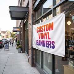 Custom Vinyl Banner 13oz – Heavy Duty Waterproof & UV Resistant Outdoor Advertising Sign with Grommets
