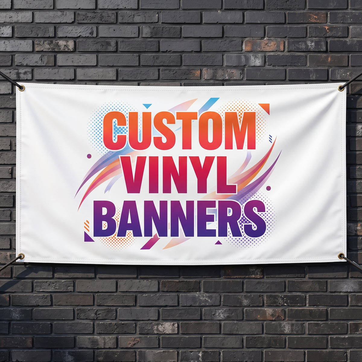 Custom Vinyl Banner 13oz – Heavy Duty Waterproof & UV Resistant Outdoor Advertising Sign with Grommets
