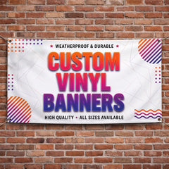 Custom Vinyl Banner 13oz Personalized Business Advertising Banner, Waterproof UV Resistant Indoor Outdoor Event Birthday Banner