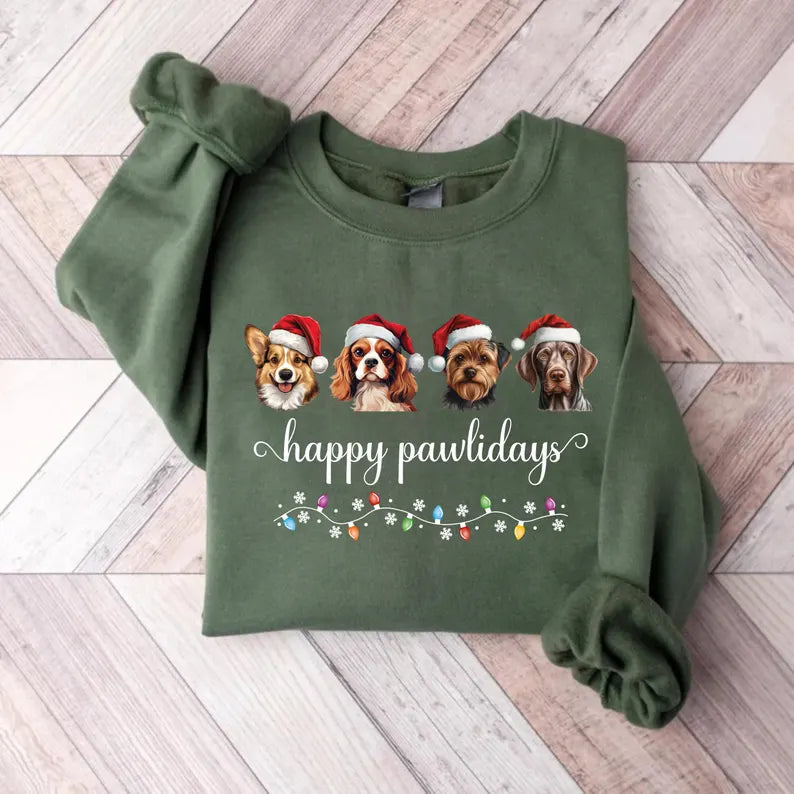 Personalized Photo Pet Christmas Shirt, Custom Name Face Shirt, Custom Dog Shirt, Cat Face Christmas Shirt, Dog Crewneck, Christmas Gift